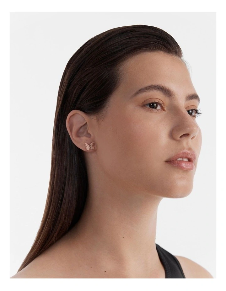 Bliss Stud Earrings in Rose Gold image 2