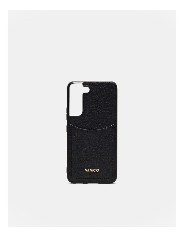 Mimco Joy Card Phone Case For Samsung Galaxy S22 in Black Light