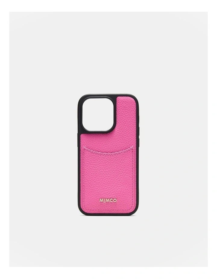 Mimco Joy Card Phone Case For Iphone 13-13 Pro in Pink Splash MYER