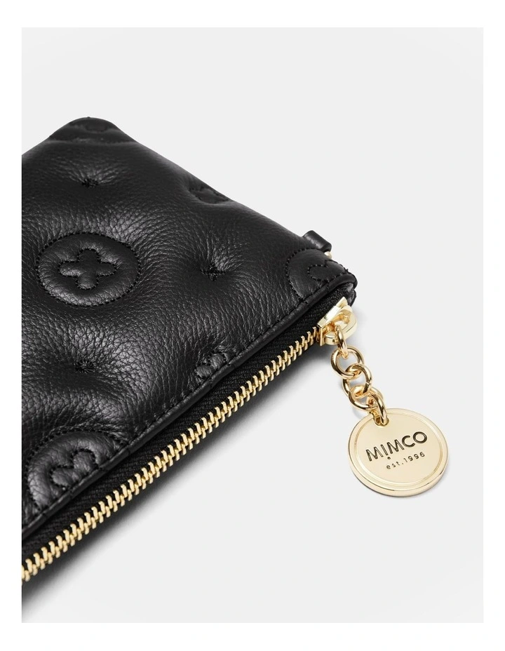 Flashback Leather Wristlet Pouch in Black image 6