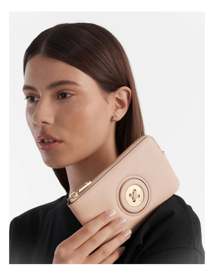 Mim-mazing Pouch And Earrings Gift Set in Almond Light Gold image 2