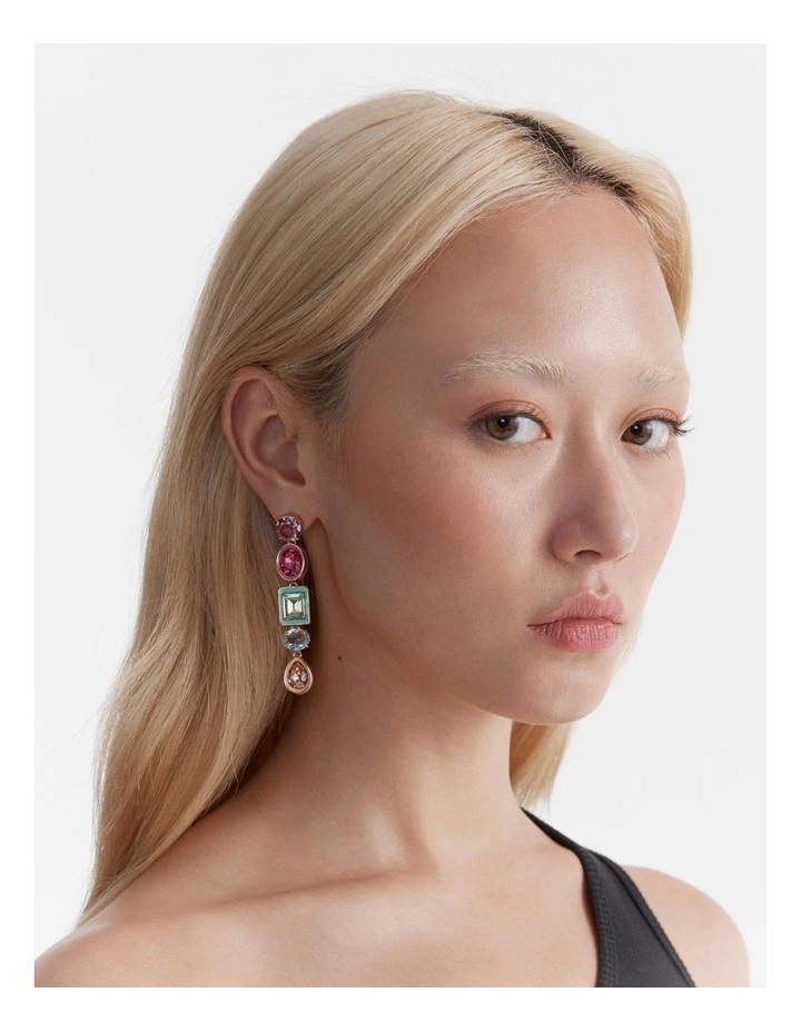 Tetra Drop Earrings in Multi image 2