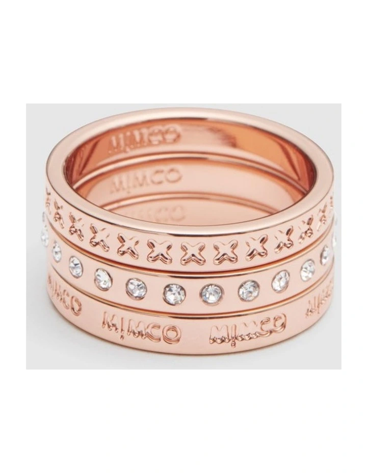 Halo Ring Stack in Rose Gold image 5