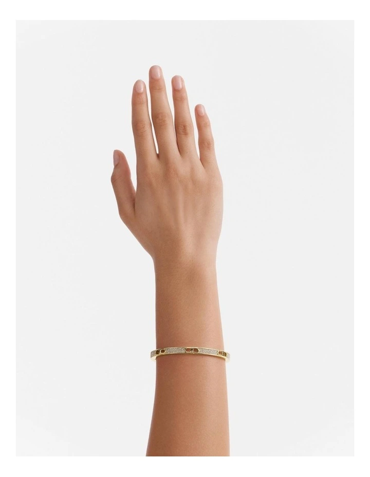 Everly Pave Bangle in Gold image 2
