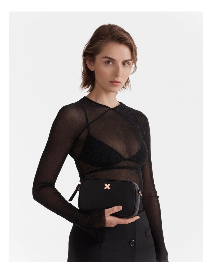 Hendrix Pouch Gift Set in Black/Rose Gold image 4