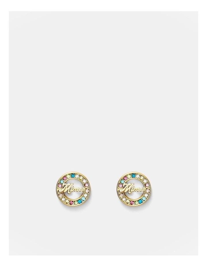 Miami Pave Stud Earrings in Multicolour image 1