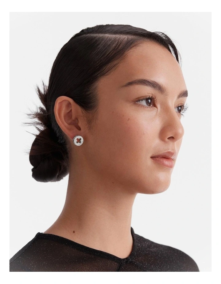 Revive Stud Earrings in Silver image 2