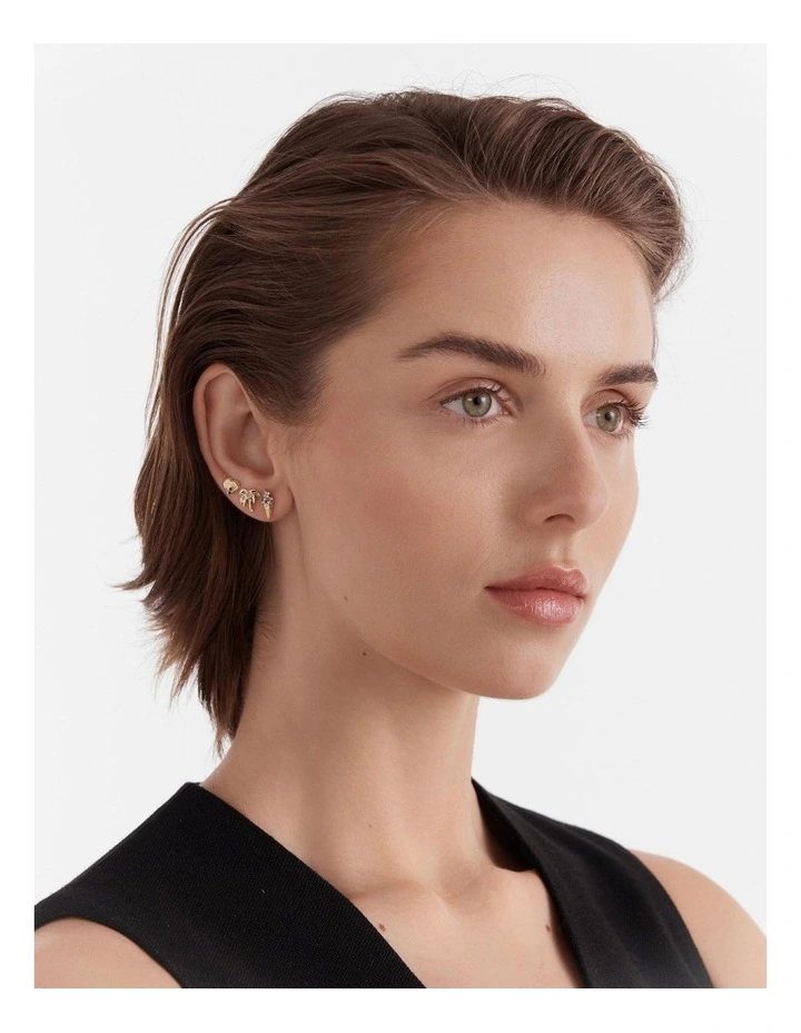 Miami Stud Earrings Set in Gold image 2