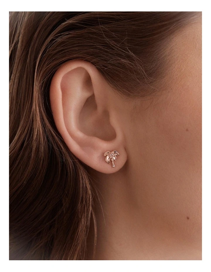 Miami Stud Earrings Set in Rose Gold image 5