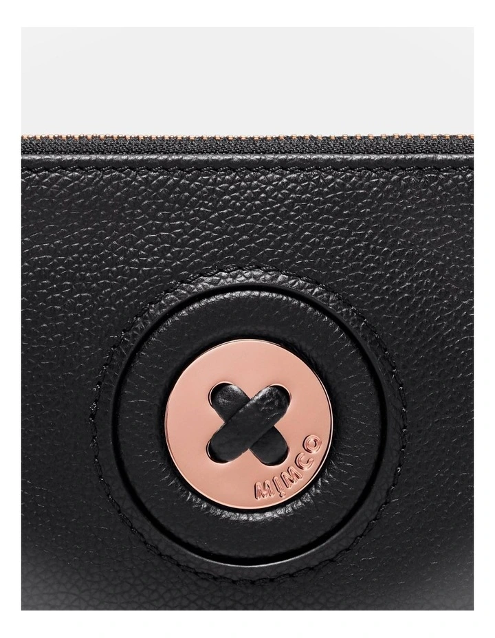 Mim-mazing Medium Wallet in Black/Rose Gold image 3