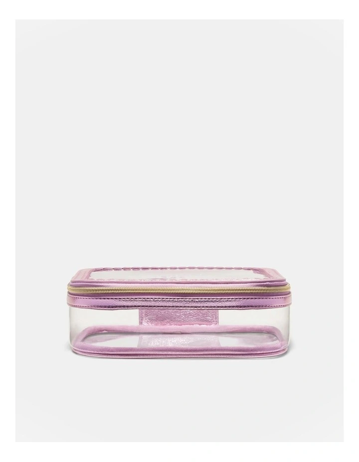 Paradise Large Cosmetic Bag in Metallic Pink image 1