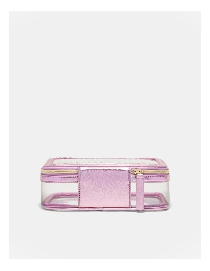 Paradise Large Cosmetic Bag in Metallic Pink image 2