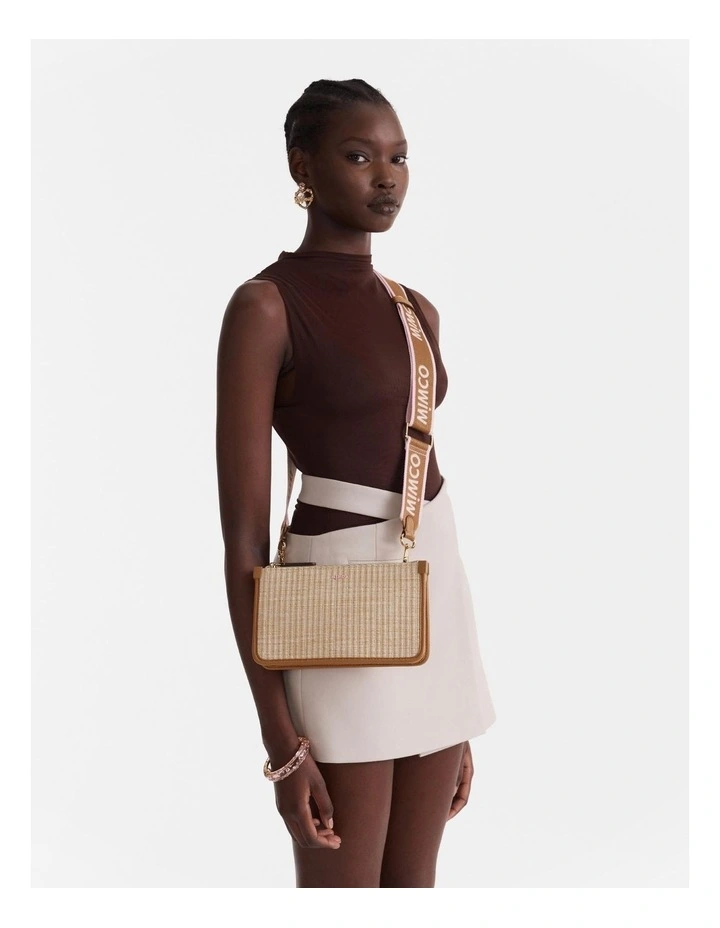 Stevie Pouch Crossbody Bag in Natural Caramel image 2