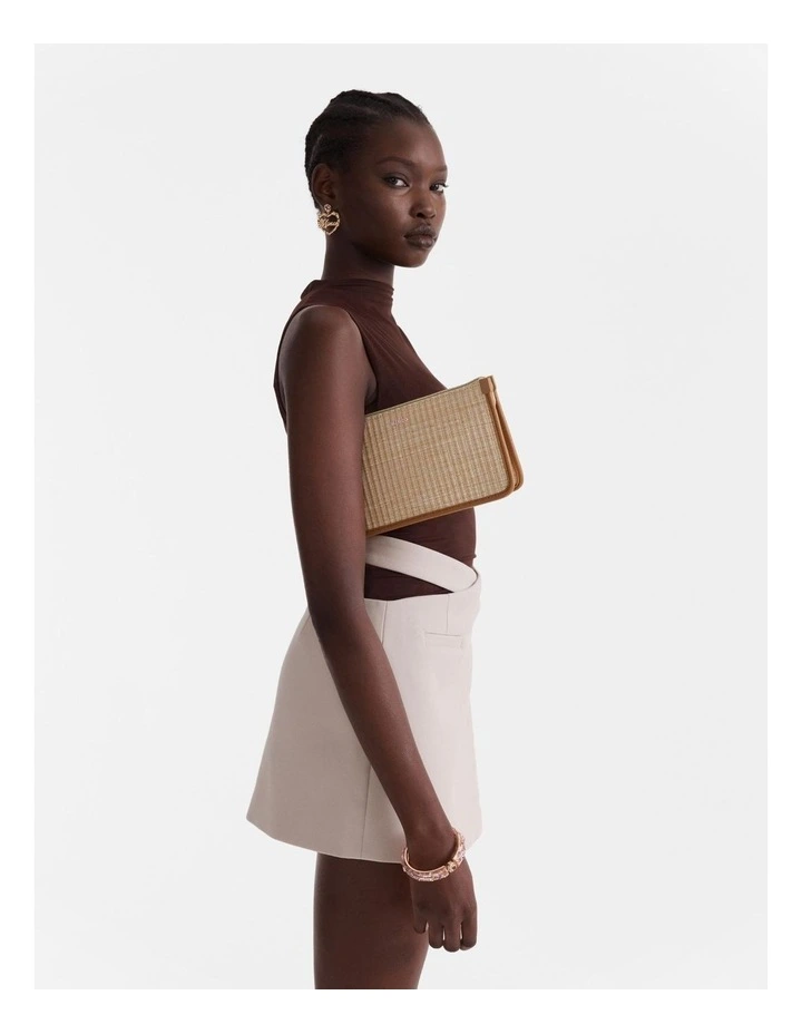 Stevie Pouch Crossbody Bag in Natural Caramel image 4