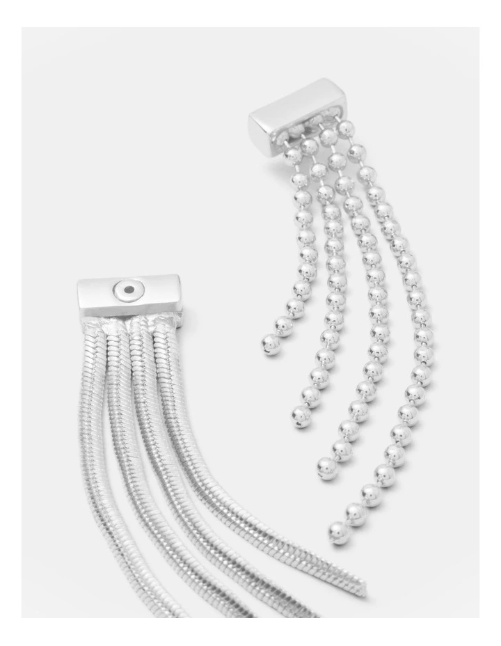 Urban Drop Earrings in Silver image 3