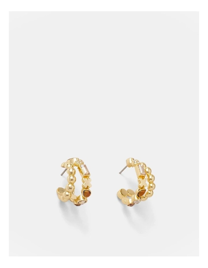 Paradisal Double Hoop Earrings in Gold image 1