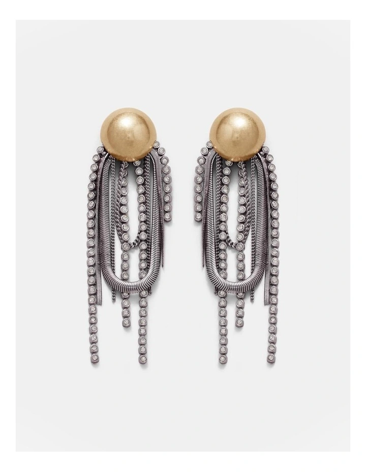 Mimco Exploration Statement Earrings In Gold MYER