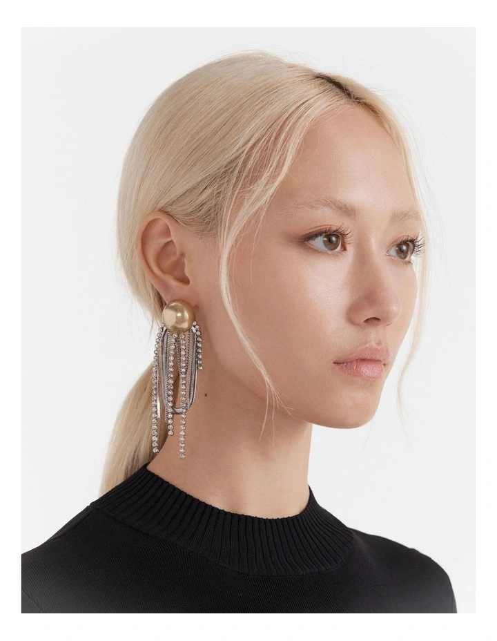 Mimco Exploration Statement Earrings In Gold MYER