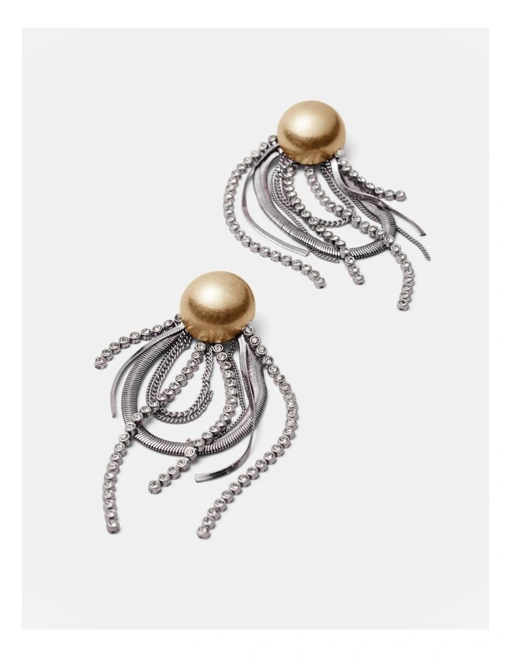 Mimco Exploration Statement Earrings In Gold MYER