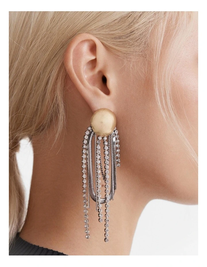 Mimco Exploration Statement Earrings In Gold MYER