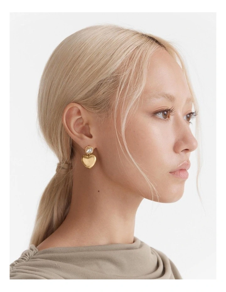 Mimco Affaire Drop Earrings in Soft Gold MYER