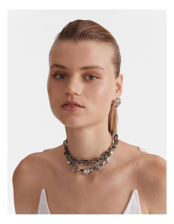 Meteor Hoop Earrings in Silver image 5