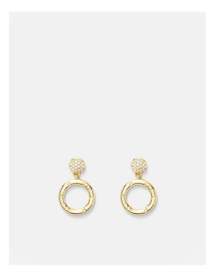 Circulate Drop Earrings in Gold image 1