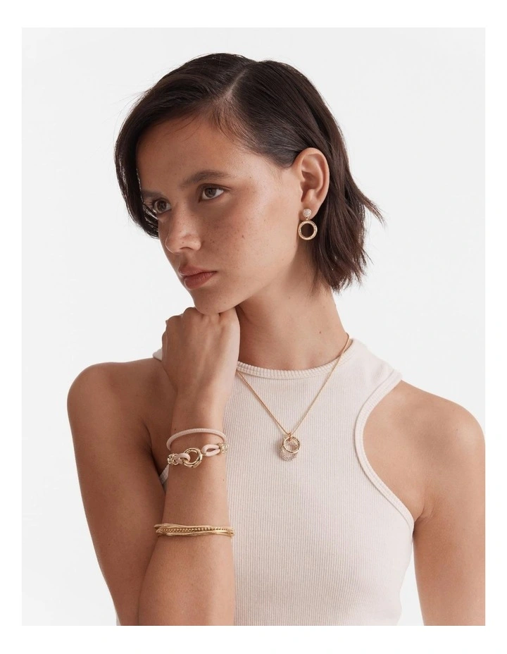 Circulate Drop Earrings in Gold image 5