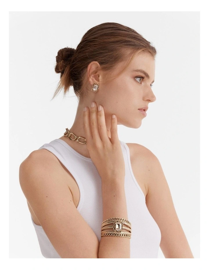 Salute Cuff Bracelet in Gold image 4