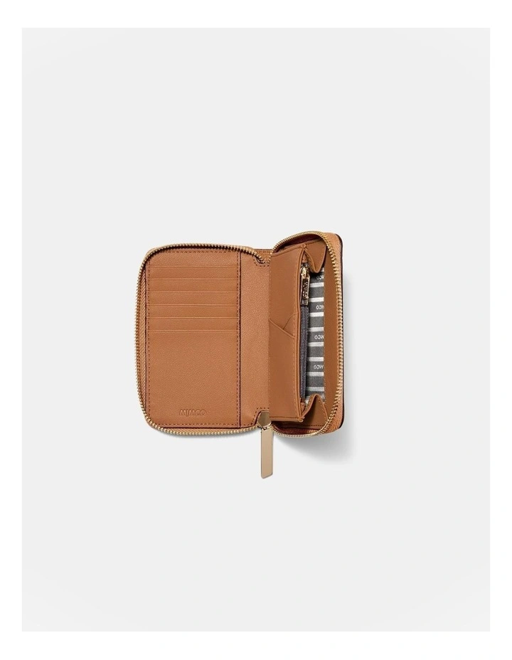 Patch Leather Medium Wallet in Caramel image 4