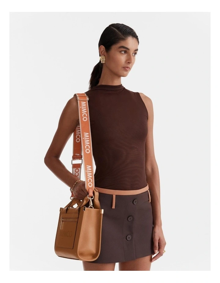 Stripe Webbing Bag Strap in Terracotta image 3