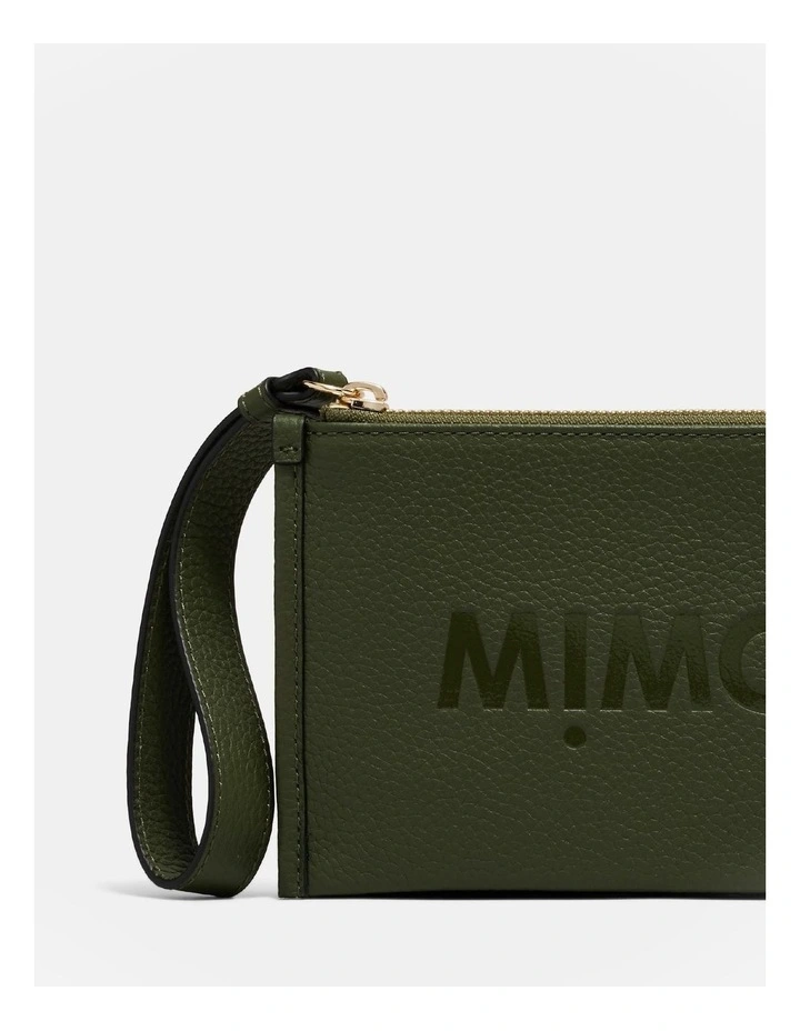 Patch Leather Pouch in Winter Moss image 4