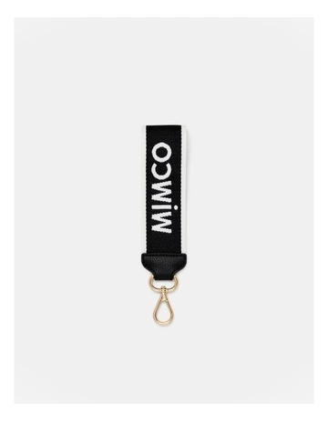 Stripe Webbing Wrist Strap in Black Light Gold