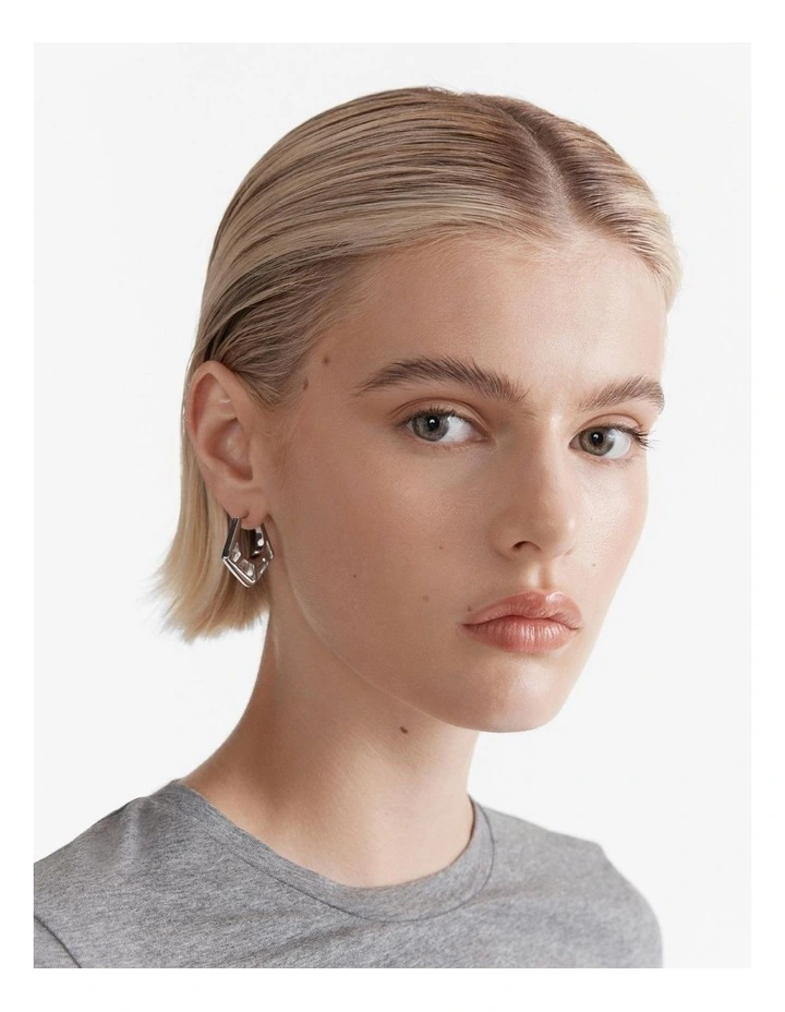 Aperture Earrings in Silver image 2