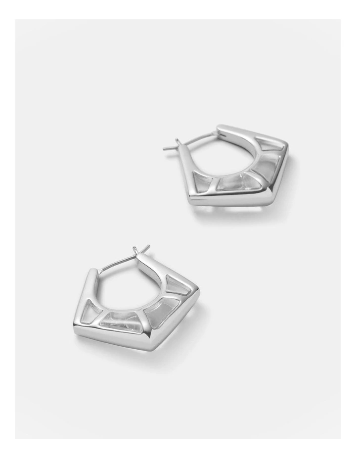 Aperture Earrings in Silver image 3