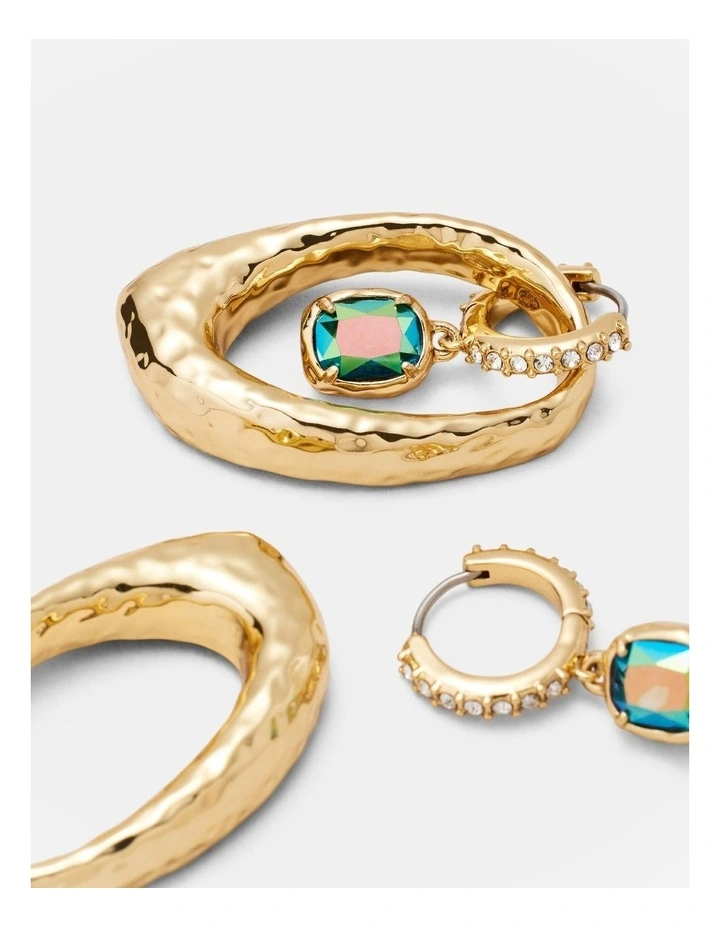 Reflective Earrings in Green image 5