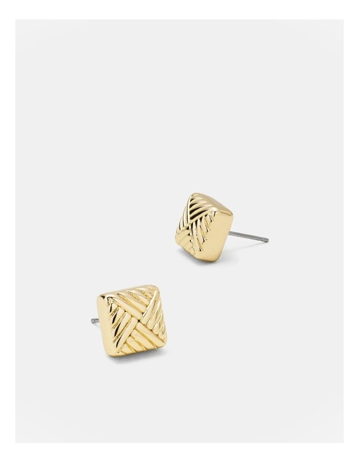 Weave Around Stud Earrings in Gold image 3