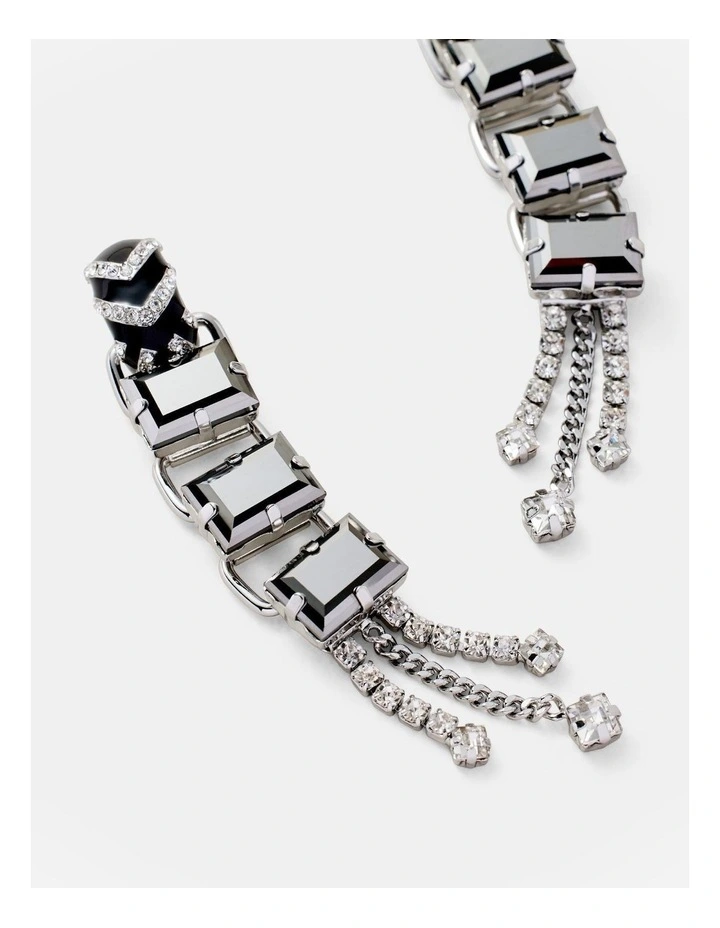 Coruscant Long Drop Earrings in Silver image 3