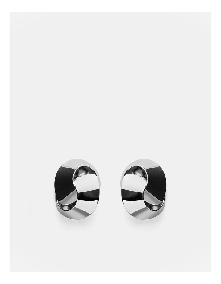 Swirl It Stud Earrings in Silver image 1