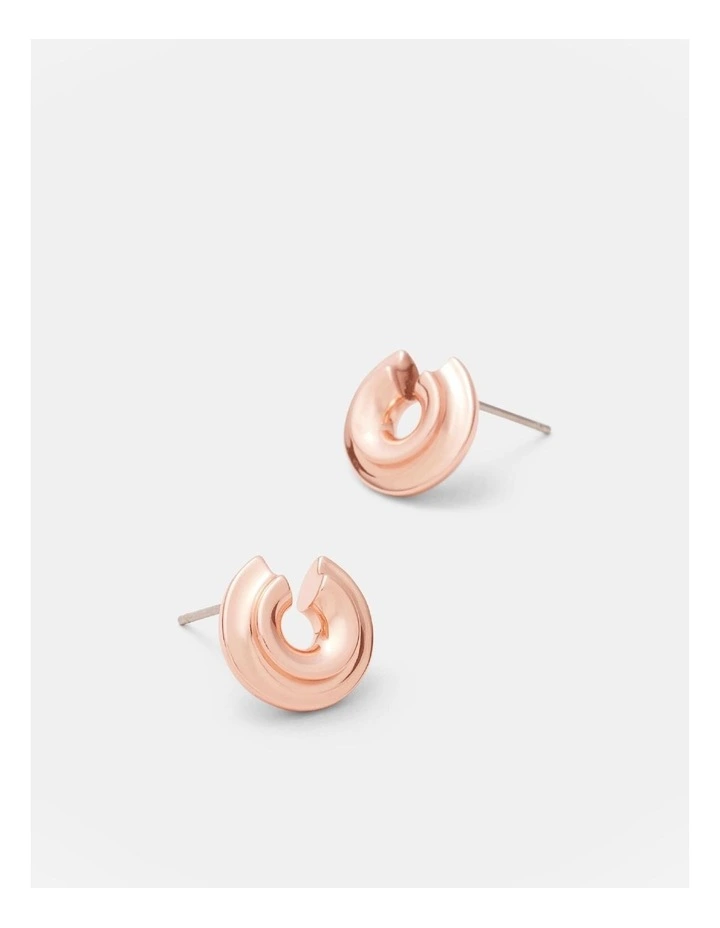 Lets Groove Stud Earrings in Rose Gold image 3