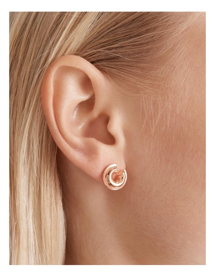Lets Groove Stud Earrings in Rose Gold image 4