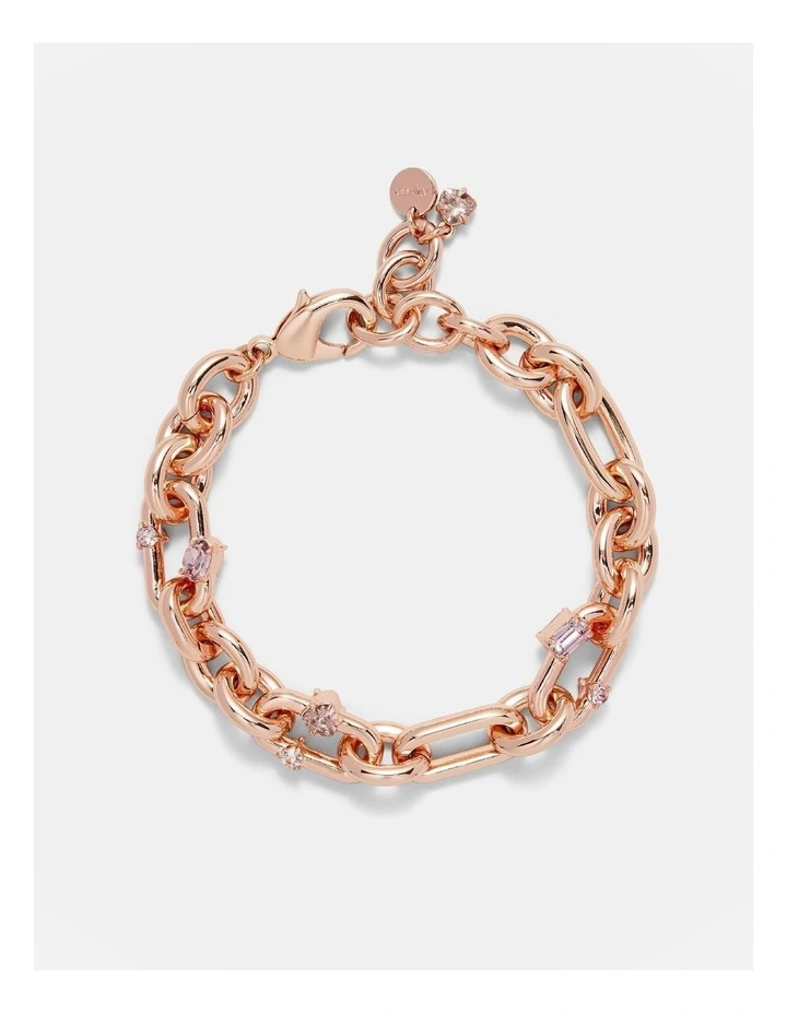 Found Link Bracelet in Rose Gold image 1