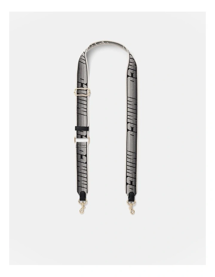 Go Fast Webbing Bag Strap in Black White image 1
