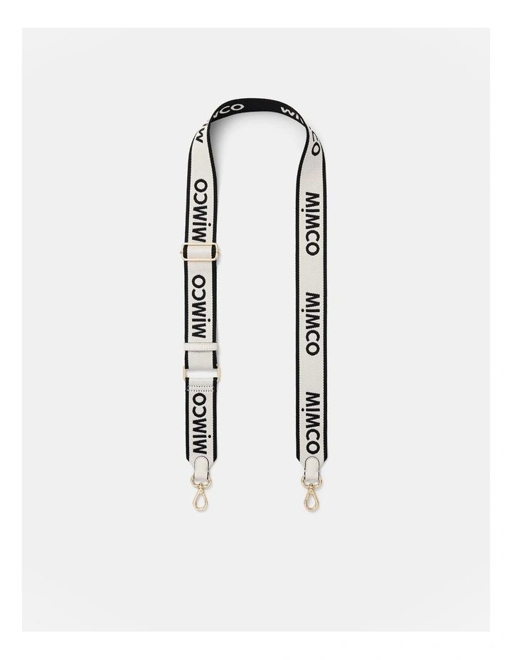 Stripe Webbing Bag Strap in Ivory image 1