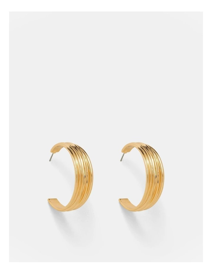Bassline Hoop Earrings Large in Gold image 1