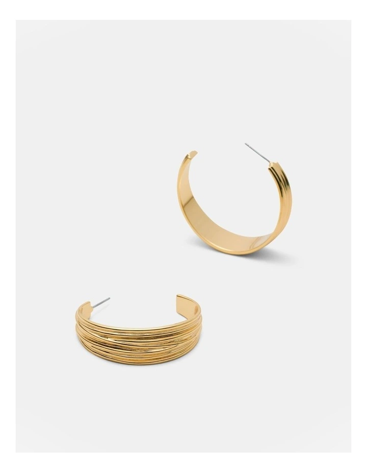Bassline Hoop Earrings Large in Gold image 3