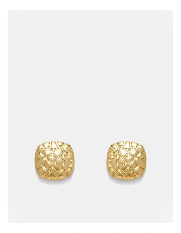 Cool Cat Large Stud Earrings in Gold image 1