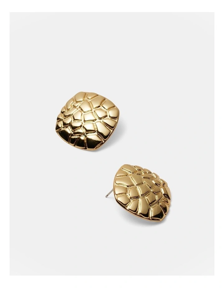 Cool Cat Large Stud Earrings in Gold image 3