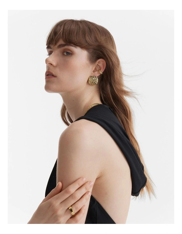Cool Cat Large Stud Earrings in Gold image 5
