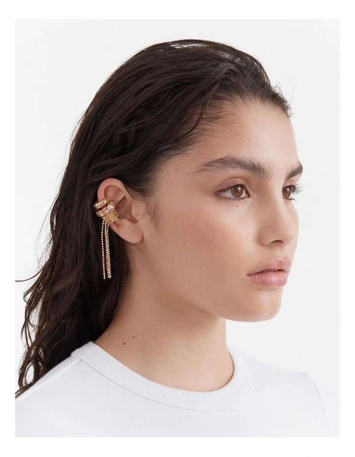 Cool Cat Ear Cuffs in Gold image 2